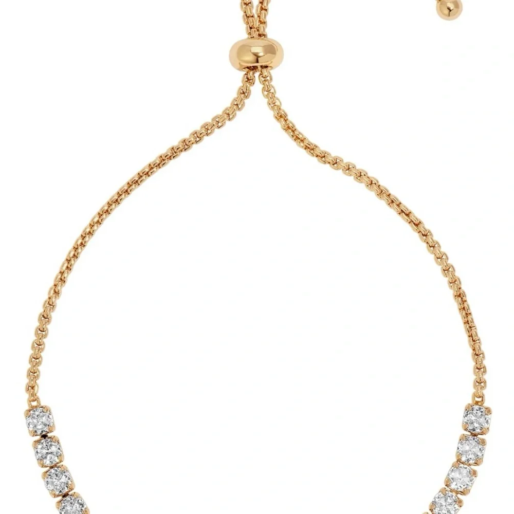 Ettika Gold Crystal Adjustable Bracelet - Picture 2 of 3